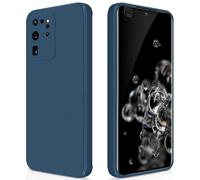 GiiYoon Coque pour Samsung Galaxy S20 Ultra Case en Silicone, Etui de Protection Antichoc Etui Housse Silicone Ultra-Mince avec Couche Intérieure en Fibre et Protection pour Caméra, Bleu