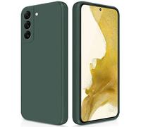 GiiYoon Coque pour Samsung Galaxy S22+ / S22 Plus 5G Case en Silicone, Étui de Protection Antichoc Housse Case Ultra-Mince avec Couche Intérieure en Fibre et Protection pour Caméra, Vert