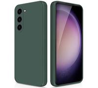 GiiYoon Coque pour Samsung Galaxy S23 Plus 5G Case en Silicone, Etui de Protection Antichoc Etui Housse Silicone Ultra-Mince avec Couche Intérieure en Fibre et Protection pour Caméra, Vert