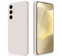 GiiYoon Coque pour Samsung Galaxy S24 5G Case en Silicone, Etui de Protection Antichoc Etui Housse Silicone Ultra-Mince avec Couche Intérieure en Fibre et Protection pour Caméra, Blanc