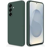 GiiYoon Coque pour Samsung Galaxy S25 Plus/S25+ 5G Case en Silicone, Etui de Protection Antichoc Etui Housse Silicone Ultra-Mince avec Couche Intérieure en Fibre et Protection pour Caméra, Vert