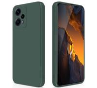 GiiYoon Coque pour Xiaomi Poco F5 5G/Redmi Note 12 Turbo Case en Silicone, Etui de Protection Antichoc Etui Housse Silicone Ultra-Mince avec Couche Intérieure en Fibre et Protection pour Caméra, Vert