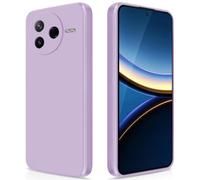 GiiYoon Coque pour Xiaomi Poco F7 Pro 5G Case en Silicone, Etui de Protection Antichoc Etui Housse Silicone Ultra-Mince avec Couche Intérieure en Fibre et Protection pour Caméra, Violet