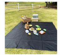 GIJMZY 2pc Four Season Universal Outdoor Waterproof Picnic Mat Pure Black Seamless Smooth Portable Camping Moisture-Proof(130x220cm-norm)