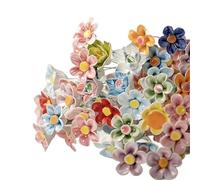 GIJMZY Ceramic Flowers Handmade Simulation Eternal Home Decorations Creative Gifts(48pcs)