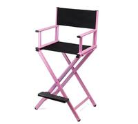 GIJMZY Chaise Pliante Camping Chaise de maquilleur Pliable et Portable avec Cadre en Aluminium(Pink)