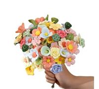 GIJMZY Random Ceramic Floral Sets Handmade Eternal DIY Home Decoration(8PCS Random)