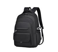 GIJMZY Sacs à Dos Sac à dos d'école, sac à dos imperméable multicouche Oxford, grande capacité, simple, for les déplacements en dehors de la ville(Black)