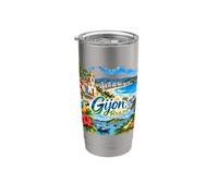Gijon Brésil Côte d'Amérique du Sud Tropical Gobelet isotherme en acier inoxydable double paroi