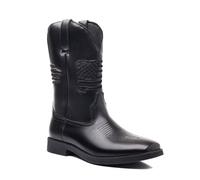 GiJQbFL Bottes western pour homme - Bottes rétro classiques brodées, antidérapantes, à enfiler d'extérieur chaussures de chevalier habillées mode