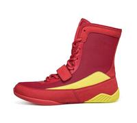 GiJQbFL Chaussures de Boxe et de Lutte pour Hommes, Bottes Combat Professionnelles Respirantes Musculation, Boxe, haltérophilie, MMA, Sports Combat, entraînement maître