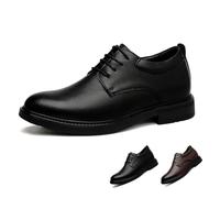 GiJQbFL Chaussures habillées Rehaussantes pour Homme 6 cm - Chaussures Rehaussantes Invisibles à Enfiler pour la Marche la Conduite Les Affaires ES Mariages et Le Bureau