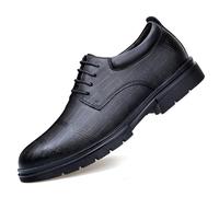 GiJQbFL Chaussures Rehaussantes Invisibles pour Homme - Chaussures habillées à Lacets en Cuir de 6 cm à Plateforme Oxfords Formels pour Mariages et Affaires