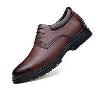GiJQbFL Chaussures Rehaussantes Invisibles pour Homme - Chaussures habillées à Lacets en Cuir de 6 cm à Plateforme Oxfords Formels pour Mariages et Affaires