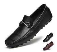 GiJQFCb Chaussures habillées pour homme - 6,9 cm de haut - Style décontracté - En cuir - Invisible - Augmente la hauteur - Pour travail, mariage, bureau, noir, 42 EU