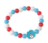 GIKILEE Bracelet coloré en perles acryliques pour professeur, chat, poisson, chenille, drôle de lecture, cadeau de rentrée scolaire, Small, Acrylique, Pas de gemme