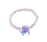 GIKILEE Bracelet coloré en perles acryliques pour professeur, chat, poisson, chenille, drôle de lecture, cadeau de rentrée scolaire, Small, Acrylique, Pas de gemme
