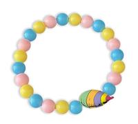 GIKILEE Bracelet coloré en perles acryliques pour professeur, chat, poisson, chenille, drôle de lecture, cadeau de rentrée scolaire, Small, Acrylique, Pas de gemme