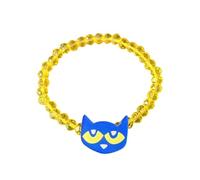 GIKILEE Bracelet coloré en perles acryliques pour professeur, chat, poisson, chenille, drôle de lecture, cadeau de rentrée scolaire, Small, Acrylique, Pas de gemme