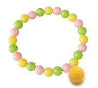 GIKILEE Bracelet coloré en perles acryliques pour professeur, chat, poisson, chenille, drôle de lecture, cadeau de rentrée scolaire, Small, Acrylique, Pas de gemme
