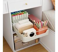 Giklux Tiroir Coulissant Cuisine Adhesif, 40*42 CM Sans Perçage Rangement Plateau Coulissant Placard pour Epices, Cuisine, Sous Evier, Armoire, Bac Organisateur Coulissant, Tiroir Telescopique, Blanc