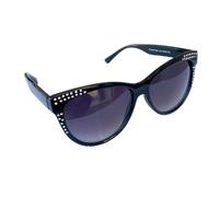 GIL-DESIGN Lunettes de soleil pour femme - Motif papillon - Avec strass - Style M 59, Noir , Breite : ca. 14,20 cm / Höhe: 5,50 cm