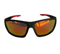 GIL-DESIGN Lunettes de sport - Lunettes de soleil - Lunettes de cyclisme - Lunettes polarisées - Noir - Taille M 8 - Miroir, rouge