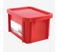 Bac rouge HACCP avec couvercle 15 L Gilac