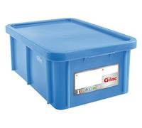 GILAC Bac Rectangulaire HACCP 35L Bleu + Couvercle