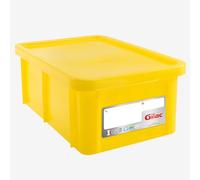 GILAC Bac Rectangulaire HACCP 35L Jaune + Couvercle