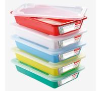 GILAC Bacs Plats Témoins 3 L + Couvercles - Lot de 5