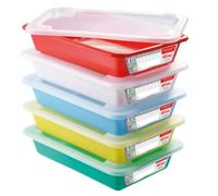 GILAC Lot de 5 bacs plats témoins 3 L + couvercles