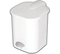 Gilac poubelle sdb carre 4l u blanc g038421 Blanc G