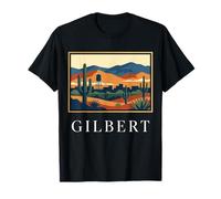 Gilbert Arizona Desert Cactus Skyline Sud-Ouest Graphic T-Shirt