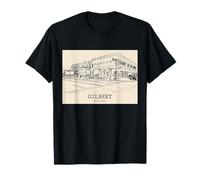 Gilbert Arizona Dessin Vintage Streetscape T-Shirt