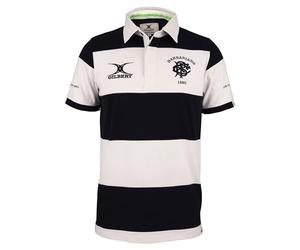 Gilbert- Barbarians Polo de Rugby, Noir/Blanc, S Homme