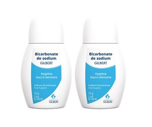 GILBERT Bicarbonate de sodium - Hygiène bucco-dentaire Poudre 2x75 g