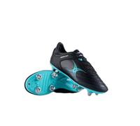 Gilbert BootX15 Lo6S Chaussures de rugby pour enfant, Aq noir, 35 EU