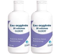 GILBERT EAU OXYGÉNÉE 20 VOLUMES - Eau oxygénée stabilisée à volumes. fl 125 ml Solution(S) 2x125