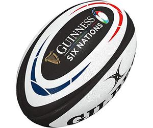 Gilbert Guinness - Ballon de Rugby 2020 - Réplique du Rugby de l'union des 6 Nations, Blanc, 5