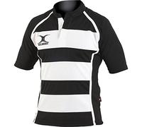 GILBERT Maillot de rugby SHIRT XACT II - Adulte - Rayure Noir et Blanc