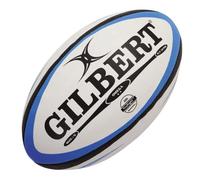 Gilbert Omega Ballon de rugby de match pour homme Bleu / Noir Taille 5