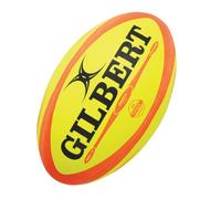 Gilbert Omega Ballon de rugby de match pour homme Fluoro Taille 5