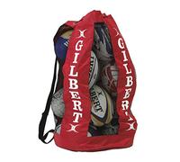 Gilbert Porte-balles de Rugby Respirant pour 12 Ballons, Rouge