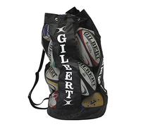 Gilbert Porte-Ballon de Rugby Respirant pour Homme (Peut contenir 12) - Noir