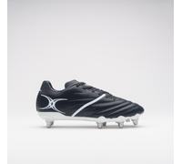 Gilbert Sidestep X20 Power Adults Soft Ground Football Boots Noir/Blanc 8 (42) Unisex