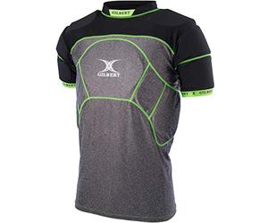 GILBERT sous-Maillot de Rugby renforcé Charger X1-13 Zones de Protection - Enfant - Noir/Gris/Vert