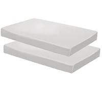 Gilbins Lot de 2 draps-Housses en Coton pour lit de bébé de 76,2 x 190,5 cm, Parfaits pour Lits superposés de Camp/Camping-Cars/Lits d'invités Blanc