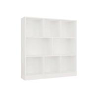 GILDA - Bibliothèque 8 étagères - Dimensions 104x100x24 cm - Meuble de rangement