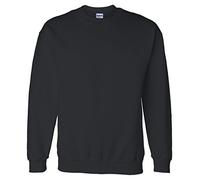 GILDAN 50/50 Adult Crewneck Sweat Maillot de survêtement, Noir, L Homme